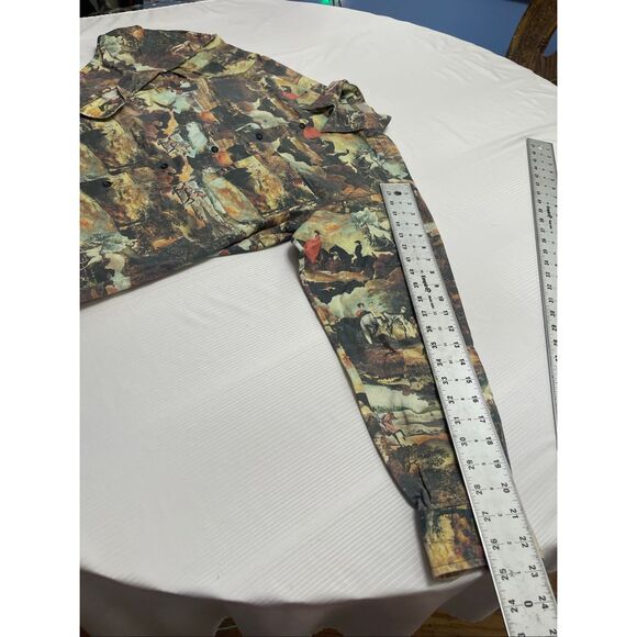 Claiborne Vintage Equestrian Button Up Shirt Size Small - Picture 5 of 10